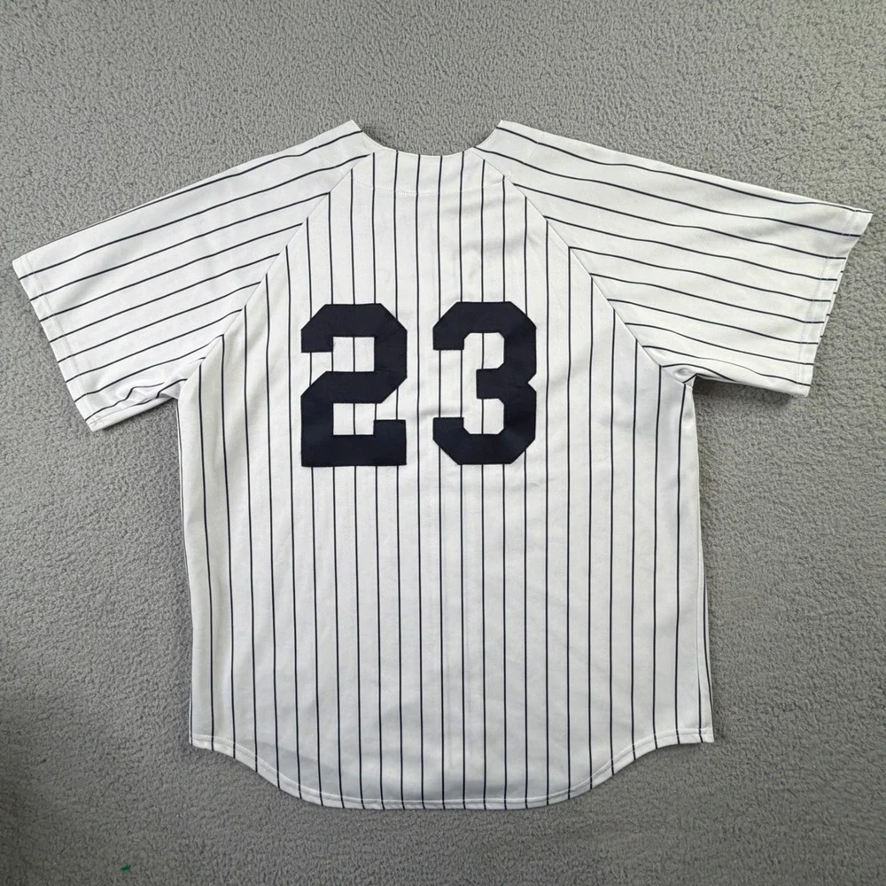 Don Mattingly New York Yankees 23 "Donnie Baseball" Majestic Pinstripe Jersey XL - Picture 11 of 12